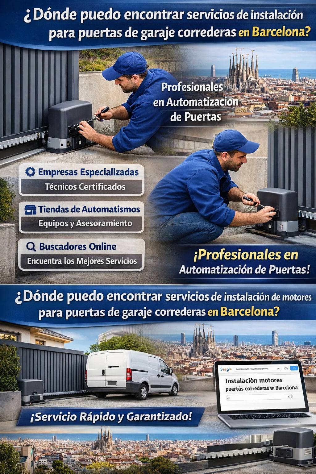 Donde puedo encontrar servicios de instalacion de motores para puertas de garaje correderas Barcelona - &iquest;D&oacute;nde puedo encontrar servicios de instalaci&oacute;n de motores para puertas de garaje correderas en Barcelona?