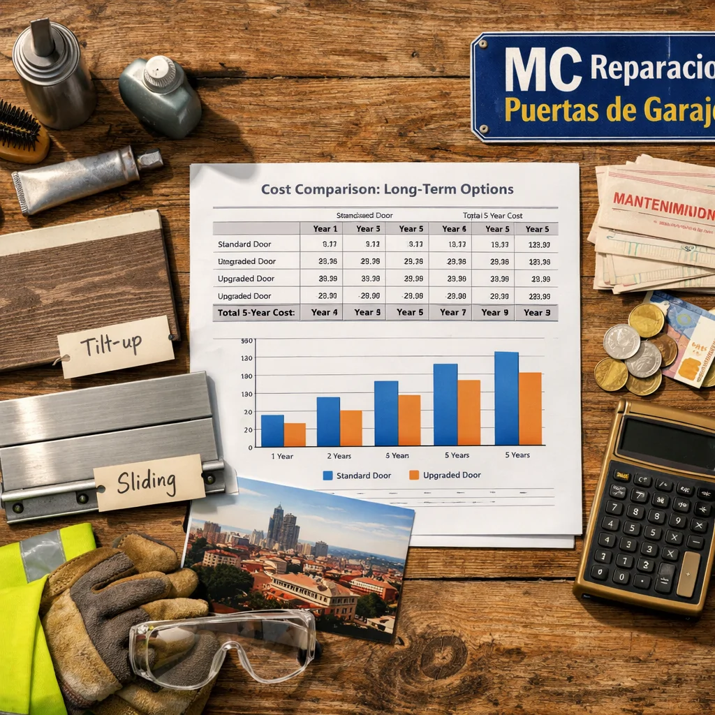 openai 1782484064068 uy5zie 1782484064072 8a9jt7 - Diferencias de costo entre mantenimiento de puertas de garaje basculantes y correderas en Madrid