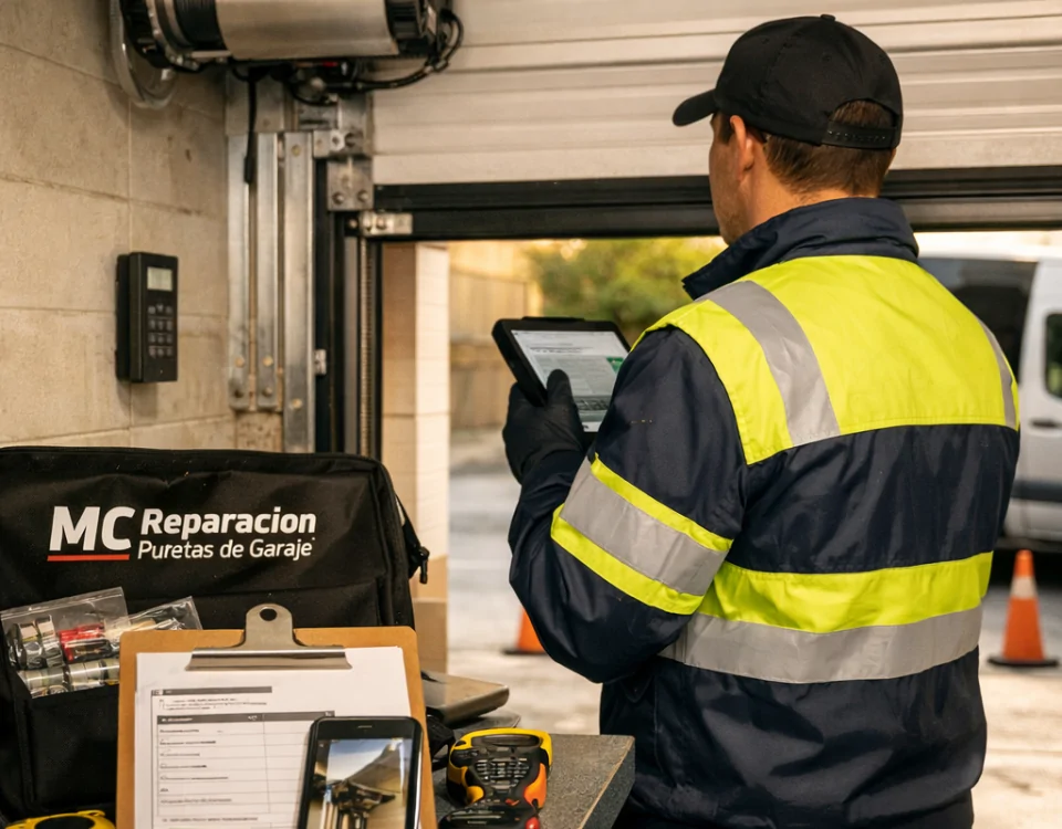 Quien ofrece el servicio mas rapido para mantenimiento de puertas de garaje en Madrid: técnico revisa garaje